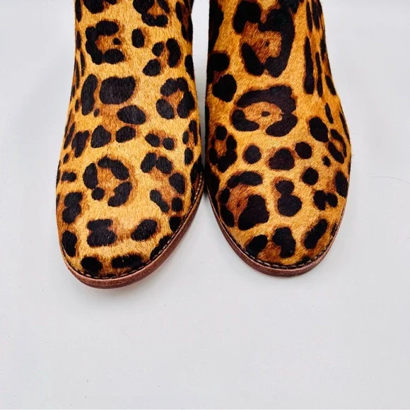 Madewell boots Regan Chelsea boots leopard print calf fur boots women size 6.5 - Picture 6 of 12